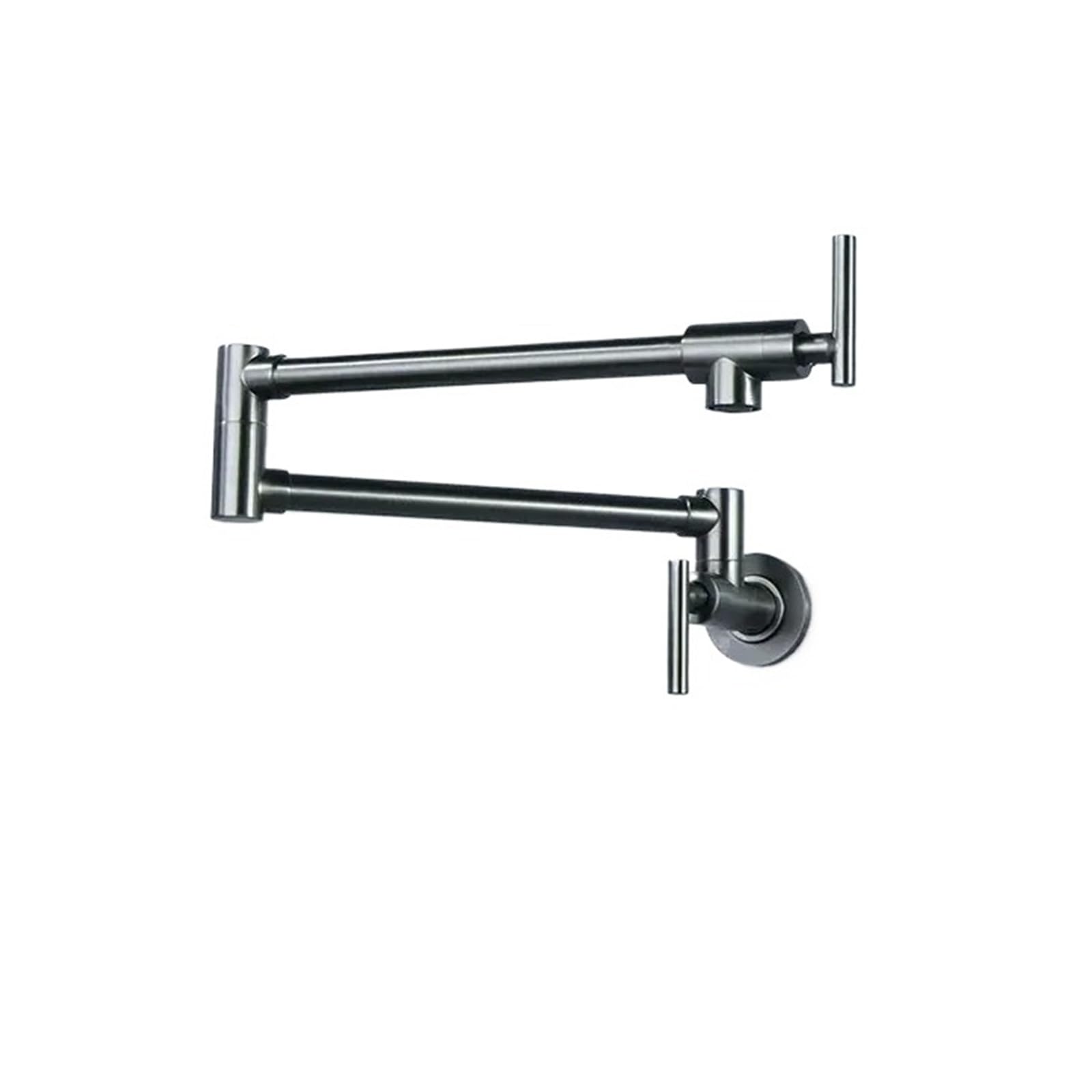 ZQFHSX Wall Mounted Pot Filler Faucet, Swivel Folding Rotary Kitchen Brushed Single Cooling Sink Tap for Most Scenarios(Grey)