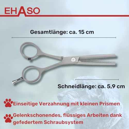 EHASO einseitige Modellierschere, 15cm mit 35er Zahnung