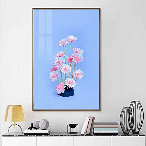 Affiche rose style nordique pour decoration murale salon design scandinave modern 70x90cm