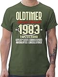 T-Shirt Herren - 40. Geburtstag - Oldtimer Spezial Modell 1983 Vierzigster - XXL - Army Grün - Geburtstag männer - L190