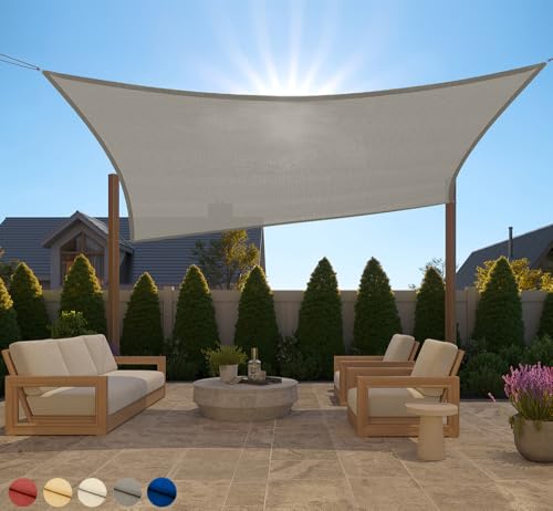 GORILLA GRIP Heavy Duty Sun Shade, UV Protection Fade Tear and Rust Resistant Rectangle Sunshade...