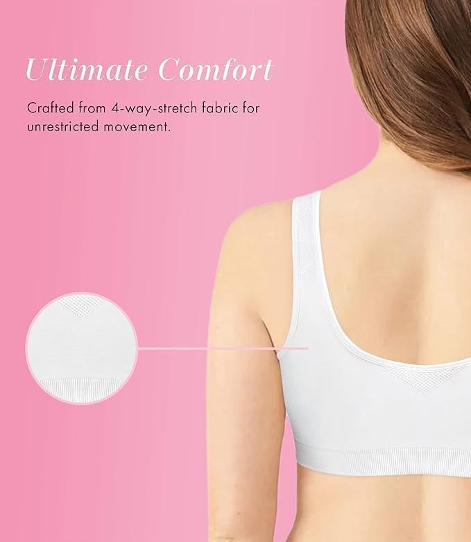 Exquisite Form 5101000 Women's Fully Seamless Wireless Full Coverage Bra with Front Closure - Image 3