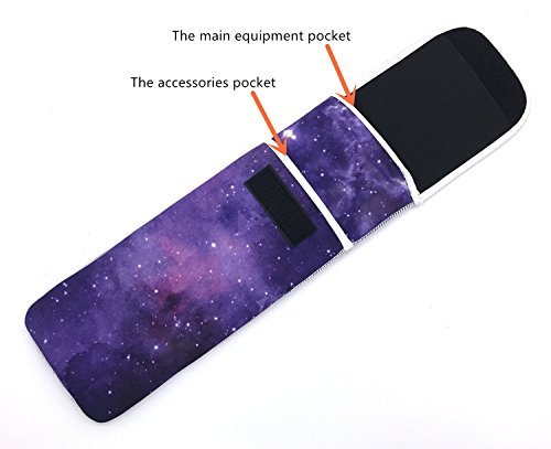 AUONY Funda de neopreno resistente al calor para viaje con dos bolsillos para plancha, alisadora y rizador miniatura 2