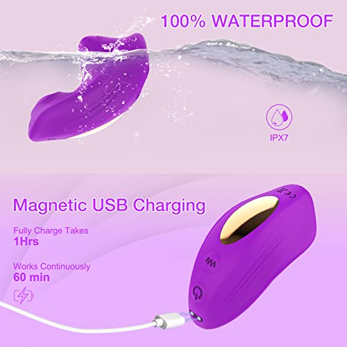 App Remote Control Vibrator For Panties, Wearable Panty Vibrator With Rolling Balls, 3 Slip & 9 Vibrations Butterfly Vibrator, Dual Motor Clitoral Stimulator Adult Toys For Women Couples Play, Purple #TOP6