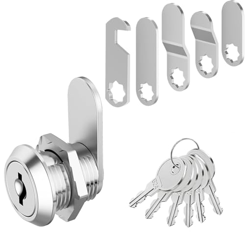 Serrure de Boîte aux Lettres Multifonction avec 6 Clés et 5 Plaques - Système de Verrouillage pour Armoire, Casier, Meuble et Levier