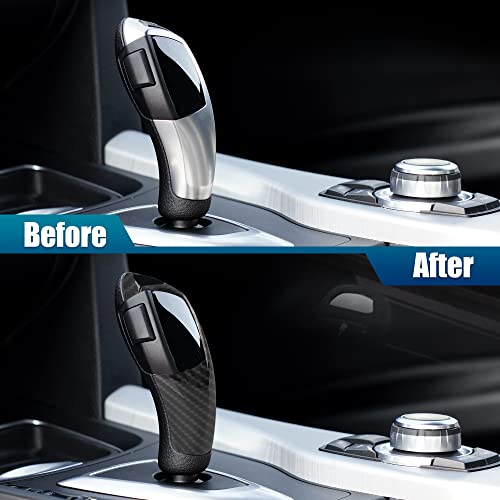 X AUTOHAUX Car Gear Shift Knob Panel Cover Carbon Fiber Pattern Sticker for BMW 228i 230i 320i 328d 328i 330e 330i 335i 340i 428i 430i 435i 440i 2013-2020 by X AUTOHAUX - Image 4