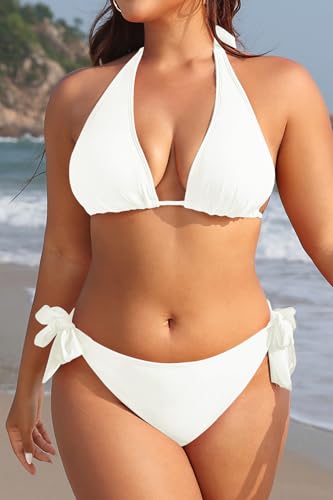 Image of Tempt Me Women Plus Size Sexy Bikini Set Two Piece Tie Side Swimsuit