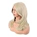 MapofBeauty 20 Inch/50 cm Long Layered With Bangs Straight Synthetic fiber Shoulder Length Hair for Daily Use or Party Wig (Blonde)