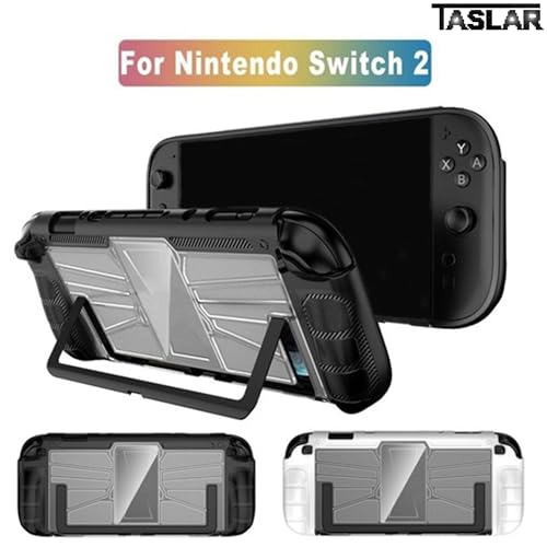 Image of TASLAR Silicone Cover Hard Shock-Absorption Anti-Scratch Shell Full Protective Controller Skin Case Full-Body Protection Anti-Scratch Compatible with Nintendo Switch 2 2025