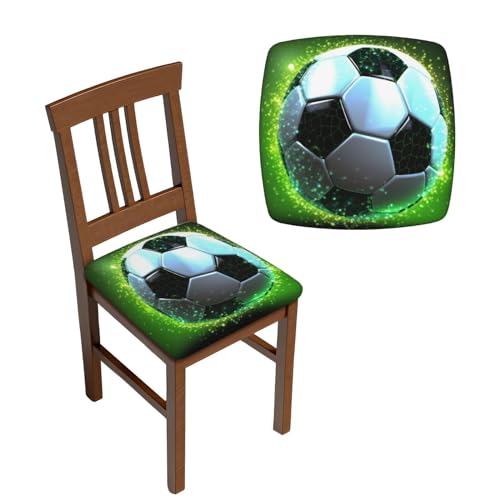 Lot de 6 housses de chaise foot élastiques et amovibles - 2