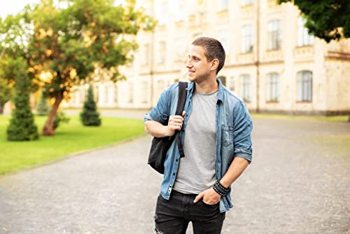 Eigso Black Leather Bracelet Punk Spike Rivet Cuff Bangle Metal Studded Halloween Wristband for Women and Men3