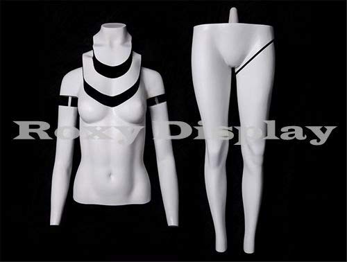 (Mz-Gh2-S) Roxydisplay Invisible Ghost Mannequin! Female Invisible Mannequin With Magnetic Fittings With Nice Figure And Arms,Round Neck. Removable Neck And Arms. Wheelbase With Break Included #TOP1
