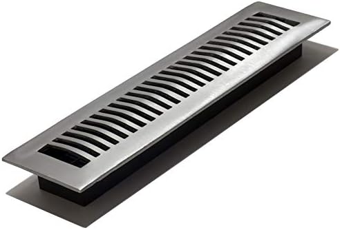 Decor Grates LA214-NKL 2-Inch by 14-Inch Aluminum Floor Register, Nickel
