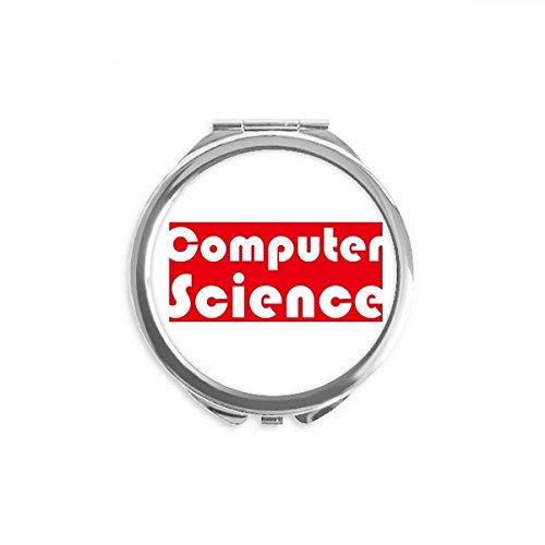 Miroir de poche rouge 2,6 x 2,4 pouces computer science pour maquillage nomade