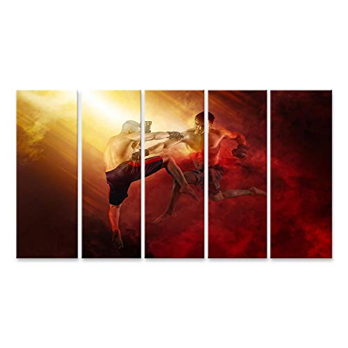 islandburner Tableau sur toile de qualité supérieure - Boxeur MMA - Combattants - Règles de combat - MMA - Boxeurs - Combattants - Tableaux muraux