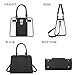 Handbags Sets For Women Shoulder Bags Top Handle Work Satchel Tote Purses Set With Matching Wallet 2pcs WhiteBlack