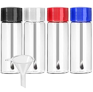 iSnuff Glas Probenfläschchen 5ml, 4 Stück