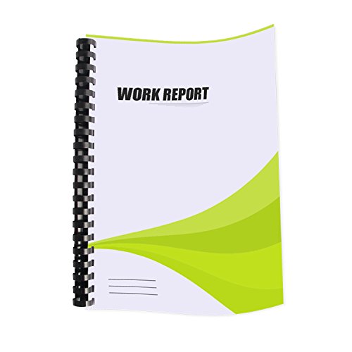 Tianse 3/4'' Plastic Comb Binding Comb, 150 Sheets Capacity,21-Holes, Adjustable,Black (Pack Of 100 Combs) #TOP4