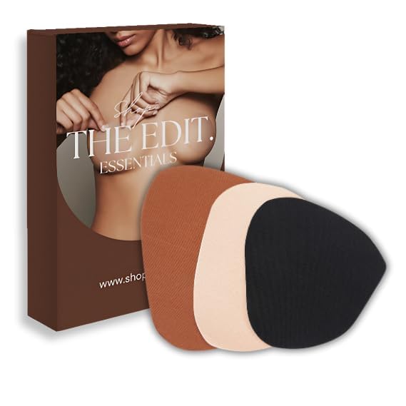 shop the edit The Edit Shop Breast Lift Tape for Women | Push Up Boob Tape with Pasties | Skin-Friendly, Hypoallergenic Adhesive | Medically Certified | Shape Enhancer (8, Black, L)-picture-11