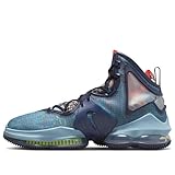 Suela amortiguadora Nike Zapatos de baloncesto Lebron XIX, Blackened Blue Medium Blue Worn Blue, 43 EU