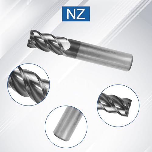 Image of NZ 5 /8 inch 4-Flute Square End Mill | CNC Milling Bits AlTiN Coated Carbide for Alloy Steel, Hardened Steel | 1-Pack