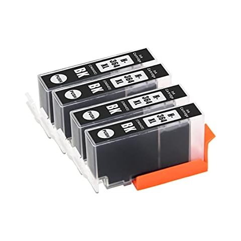 4 Non oem Black High Capacity Chipped Compatible to replace HP 364XL High Capacity Printer Ink Cartridges CN684EE For Photosmart B109a B109n B109d B109f B110a B110c B110e B111 B210a B210c B211 C410 C410b C309a C309n C309g C310a B209a B209c B010a B8550 B8553 C5324 C5380 C5383 C5390 C6300 C6324 C6380 D5400 D5460 5520 5510 5515 6510 6520 4610 7510, Chipped, Ready to use with 3 colours 364xl cyan yellow magenta Cover