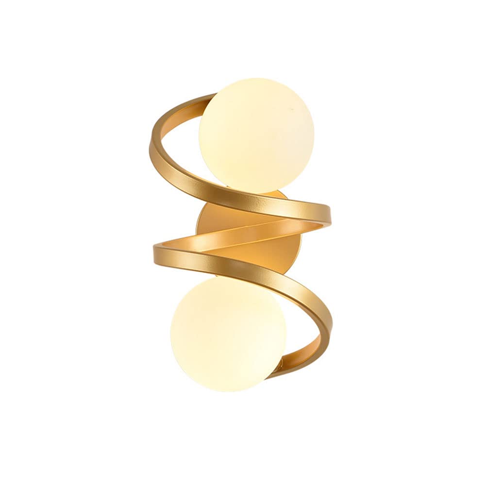 HUAYUSEDF Modern Wall Lamp Creative Bedroom Sconce Lighting Fixtures Bedside Light Aisle Lights Living Room lamp Hallway Study (Black)(Gold)