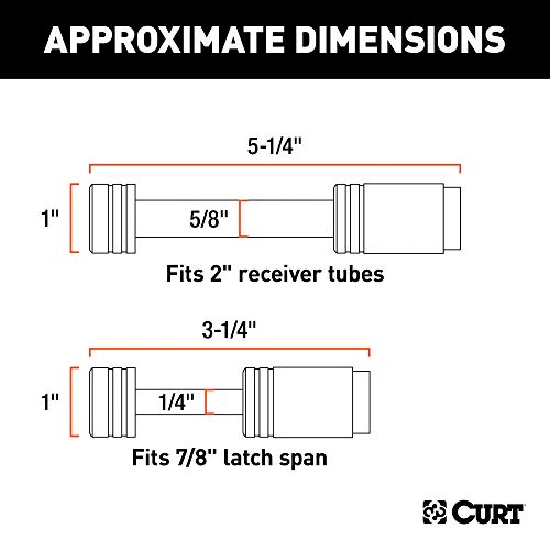 Curt 23526 Trailer Lock Set For 2-Inch Receiver, 7/8-Inch Coupler Latch Span, Chrome #TOP1