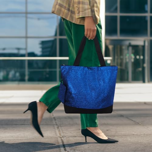 Image of NGIL Medium Top Zipper Closure Canvas Tote Bag with Attached Matching Coin Purse For Moms and Nurses