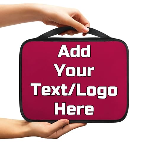 Image of Customize Bible Covers Add Your Own Photo Text Name Image Personalized Bible Bags for Men and Women Custom Bible Carrying Case Gifts Bible Holder with Handle, Fuchsia