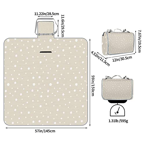 Bardic Cobertor de piquenique tapete de praia com pontos salpicados, suporte impermeável dobrável po