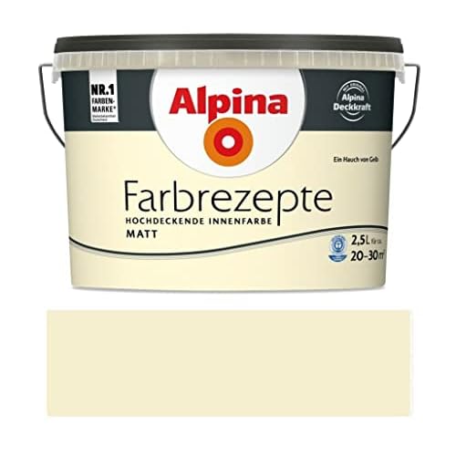 Alpina Farbrezepte Innenfarbe Ein Hauch Gelb 2 L