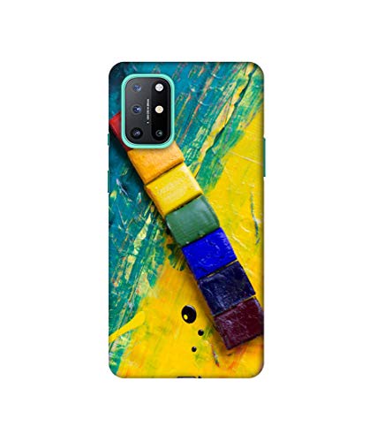 Image of Amazon Brand - Solimo Designer Wax Color Blocks 3D Printed Hard Back Case Mobile Cover for OnePlus 8T