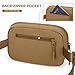 BesTour Fanny Pack for Women Men, Waterproof Belt Bag with Adjustable Strap & Back Anti-Theft Zipper Pocket, Lightweight Crossbody Bag for Travel, Workout, Running (7.Brown upgrade)
