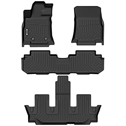 orealtrend Black Floor Mats Compatible with Subaru Ascent Bucket Seating 7-Seater 2019-2024 All Weather Custom Fit Front Rear Car Floor Liners Waterproof Odorless Cover