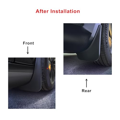 Image of Compatible with Tesla 2024 (Highland) Model 3 Mud Flaps Splash Guard Accessories No Drilling Required (Set of 4)