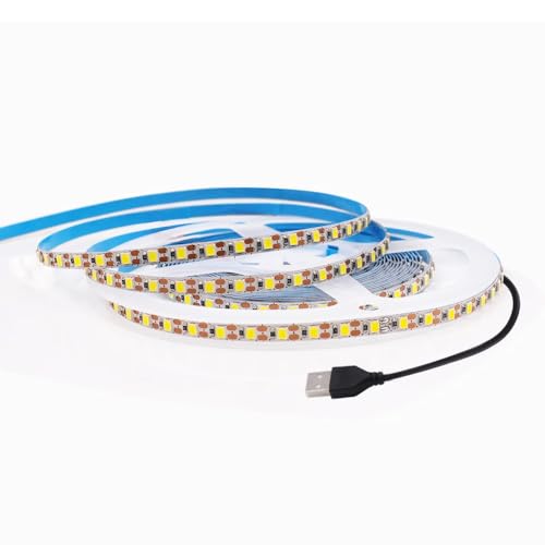 Tira LED 5V USB 2835 120 LEDs/m Luz Cálida 5M Flexible miniatura 3