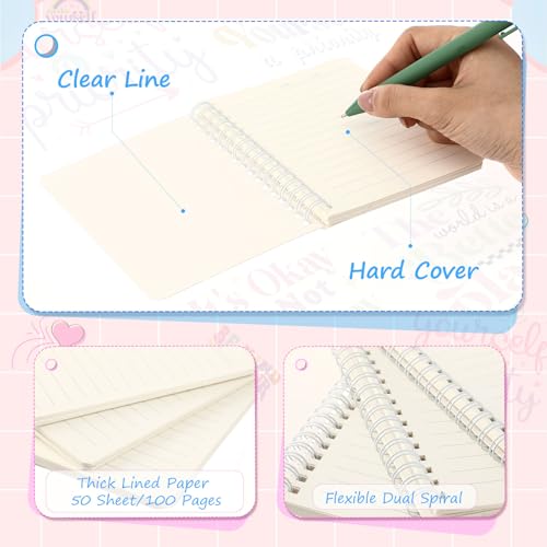 Image of Resurhang 12 Sets Mental Health Gifts for Women Men Journal with Pens Self Care Mini Spiral Notebooks Bulk Mental Health Awareness Items Inspirational Employee Coworkers Appreciation Thank You Gifts