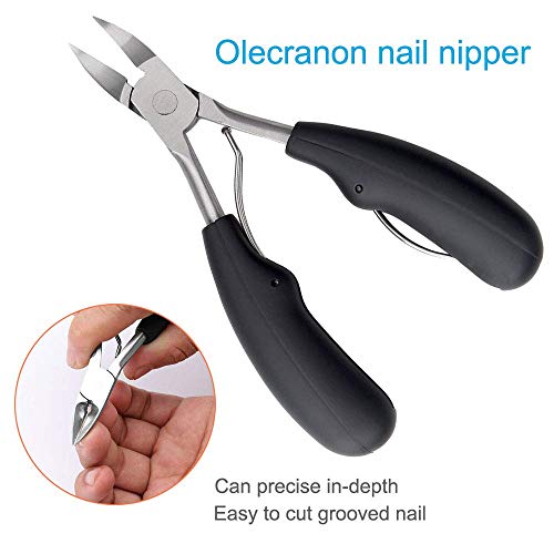 RKPM HOMES By 4Pcs Ingrown Toe Nail Clippers Tool Set, Stainless Steel Professional Ingrown or Thick Toenails Trimmer, Nail Clipper, Cuticle Fork, Nail File, Nail Cleaner Tool... - Image 2