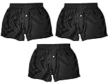 Royal Silk Set of Three Silk Boxers Black - XX-Large 39'-40'