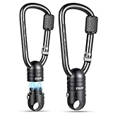 TISUR マグネット式クイックリリースキーチェーン マグネットカラビナキーホルダー 車のキー用の取り外し可能なキーチェーンリング プルアパートキーチェーンオーガナイザーアクセサリー 男女兼用 (ブラック(2個パック)