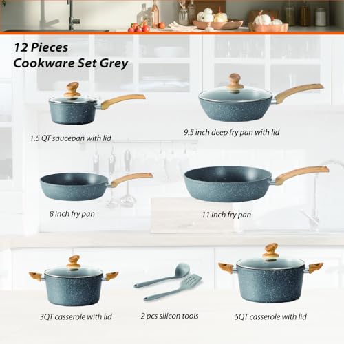 Induction-Pots-and-Pans-Set-Non-Stick-12-Piece-Kitchen-Cookware-Sets-Nonstick-Induction-Cookware-Granite-Cooking-Set-with-Frying-Pans-Pot-and-Pan-set-Pans-for-Cooking-Gray