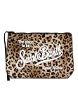 Dimensioni: 21 x 15 x 7 cm Saint Barth MC2 Borsa Pochette Aline in Scuba Stampa Leopardata Dimensioni: 21 x 15 x 7 cm