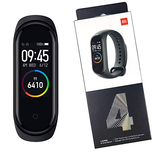 Mi Band 4 Fitness Tracker Smart Band 0.95 DBA AMOLED Touchscreen Display, BT 5.0 Bracelet Heart Rate Monitor 50m Water Resistant, Activity Tracker Reloj Inteligente