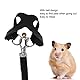 Hamster Geschirr und Leine Set, Kein Ziehen Meerschweinchen Gestreiftes Geschirr Hamstergeschirr Weste Oder Frettchen, Leguan, Hamster, Bartagamen Schwarz