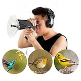 STRONGBERRY Pro 300ft Parabolic Listening Device - Digital Sound Amplifier & Recorder with Headphones for Bird Watching, Wildlife Observation, Long-Range Audio Monitoring