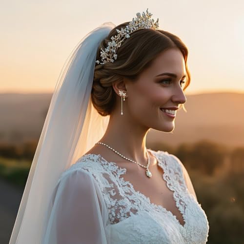 SLUYNZ 925 Sterling Silver CZ Flowers Wrap Dangle Chain Earrings - Elegant Bridal Wedding Engagement Drop Earrings2