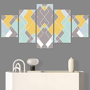 SIGNWIN 5 Panel Canvas Wall Art Modern Art...