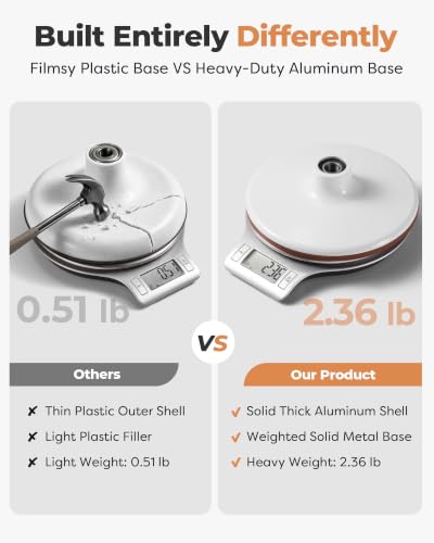 Image of Kootek Aluminium Alloy Revolving Cake Stand 12 Inch Rotating Cake Turntable for Cake, Cupcake Decorating Supplies for Mother's Day