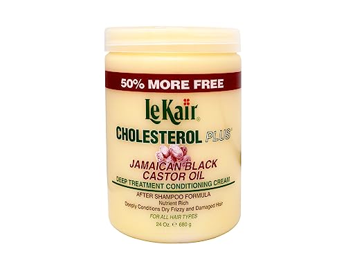Le Kair Cholesterol Plus Jamaican Black Castor Oil Deep Treatment Conditioning Cream 24 Oz.